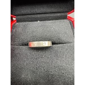 Cartier Love Ring Collection Small Model Size 52/6 18K White Gold W/ Case & Box